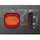 Lampa LED spate auto 12V/24V Stop + Pozitie design patrat lumina rosie si portocalie