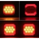 Lampa LED spate auto 12V/24V Stop + Pozitie design patrat lumina rosie si portocalie