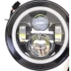 Far LED 7 inch Jeep H4 cu Angel Eyes Alb/Galben DRL + Semnalizare