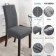 Set 6 huse pentru scaun cu centura elastica GRI INCHIS
