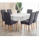 Set 6 huse pentru scaun cu centura elastica GRI INCHIS