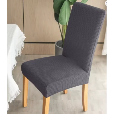 Set 6 huse pentru scaun cu centura elastica GRI INCHIS