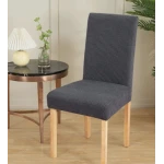 Set 6 huse pentru scaun cu centura elastica GRI INCHIS