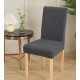 Set 6 huse pentru scaun cu centura elastica GRI INCHIS