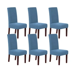UB Set 6 huse pentru scaun cu centura elastica ALBASTRU INCHIS
