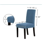 Set 6 huse pentru scaun cu centura elastica ALBASTRU DESCHIS