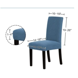 UB Set 6 huse pentru scaun cu centura elastica ALBASTRU INCHIS