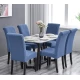 Set 6 huse pentru scaun cu centura elastica ALBASTRU DESCHIS