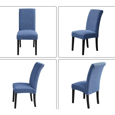 Set 6 huse pentru scaun cu centura elastica ALBASTRU DESCHIS