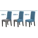 Set 6 huse pentru scaun cu centura elastica ALBASTRU DESCHIS
