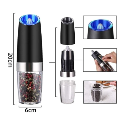 Rasnita electrica de sare si piper automata cu LED albastru