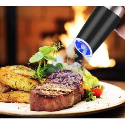 Rasnita electrica de sare si piper automata cu LED albastru