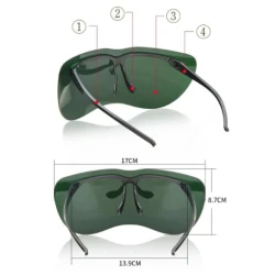 Ochelari de protectie panoramica cu vizor verde protectie UV design ergonomic pentru lucru