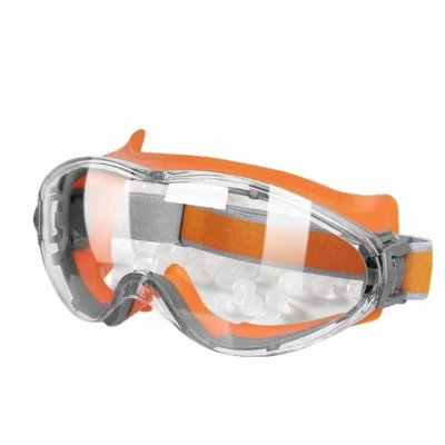 Ochelari de protectie cu banda elastica lentila transparenta anti impact pentru constructii bricolaj si atelier PORTOCALIU