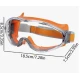 Ochelari de protectie cu banda elastica lentila transparenta anti impact pentru constructii bricolaj si atelier PORTOCALIU