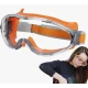 Ochelari de protectie cu banda elastica lentila transparenta anti impact pentru constructii bricolaj si atelier PORTOCALIU