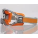 Ochelari de protectie cu banda elastica lentila transparenta anti impact pentru constructii bricolaj si atelier PORTOCALIU