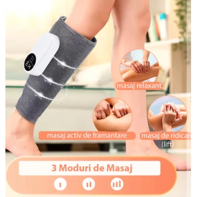 Aparat de masaj pentru picioare electric cu 3 niveluri de intensitate design ajustabil cu incalzire