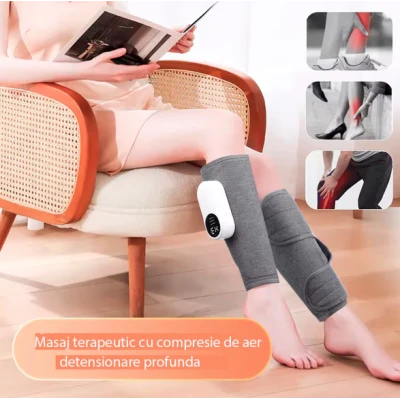 Aparat de masaj pentru picioare electric cu 3 niveluri de intensitate design ajustabil cu incalzire