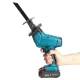 Fierastrau electric tip sabie cu 2 acumulatori 4 panze pentru multiple materiale albastru