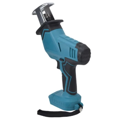 Fierastrau electric tip sabie cu 2 acumulatori 4 panze pentru multiple materiale albastru