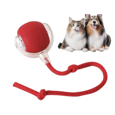 Jucarie interactiva tip minge pentru caini si pisici P02 USB reincarcabila 3 moduri de functionare