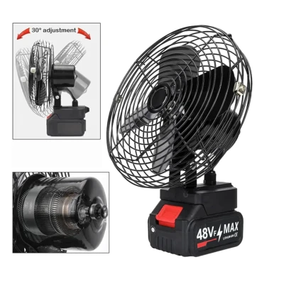 Ventilator portabil pentru camping 3 viteze cu acumulator 48V