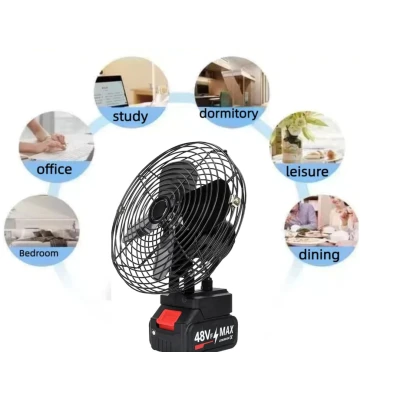 Ventilator portabil pentru camping 3 viteze cu acumulator 48V