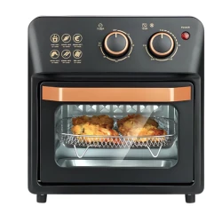 Friteuza cu aer cald retro 1360W capacitate 12L cu geam transparent