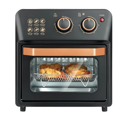 Friteuza cu aer cald retro 1360W capacitate 12L cu geam transparent