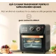 Friteuza cu aer cald retro 1360W capacitate 12L cu geam transparent