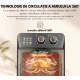 Friteuza cu aer cald retro 1360W capacitate 12L cu geam transparent
