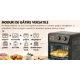 Friteuza cu aer cald retro 1360W capacitate 12L cu geam transparent