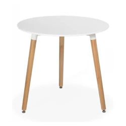 Masuta de cafea pentru living Rotunda MDF Alb 80 x 74cm
