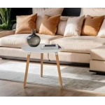 Masuta de cafea pentru living Rotunda MDF Alb 80 x 74cm