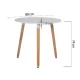 Masuta de cafea pentru living Rotunda MDF Alb 80 x 74cm