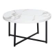 Masuta de cafea rotunda MDF/Metal 80x45 cm Alb