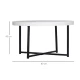 Masuta de cafea rotunda MDF/Metal 80x45 cm Alb