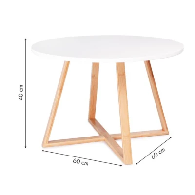 Masuta de cafea moderna in stil scandinav 60 cm ALBA rotunda