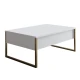 RESIGILAT Masuta cafea alb si auriu din PAL/metal 90x60x40 cm URME USOARE