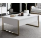 RESIGILAT Masuta cafea alb si auriu din PAL/metal 90x60x40 cm URME USOARE