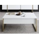 RESIGILAT Masuta cafea alb si auriu din PAL/metal 90x60x40 cm URME USOARE