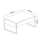 RESIGILAT Masuta cafea alb si auriu din PAL/metal 90x60x40 cm URME USOARE