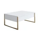 RESIGILAT Masuta cafea alb si auriu din PAL/metal 90x60x40 cm URME USOARE
