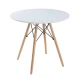 Masa bucatarie moderna rotunda alba blat MDF 90cm