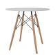 Masa bucatarie moderna rotunda alba blat MDF 90cm