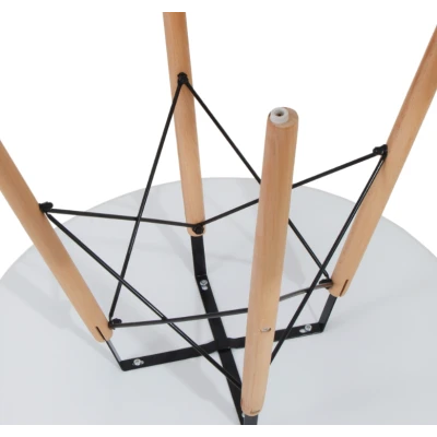Masa bucatarie moderna rotunda alba blat MDF 90cm
