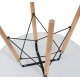Masa bucatarie moderna rotunda alba blat MDF 90cm