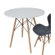 Masa bucatarie moderna rotunda alba blat MDF 90cm