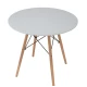 Masa bucatarie moderna rotunda alba blat MDF 90cm